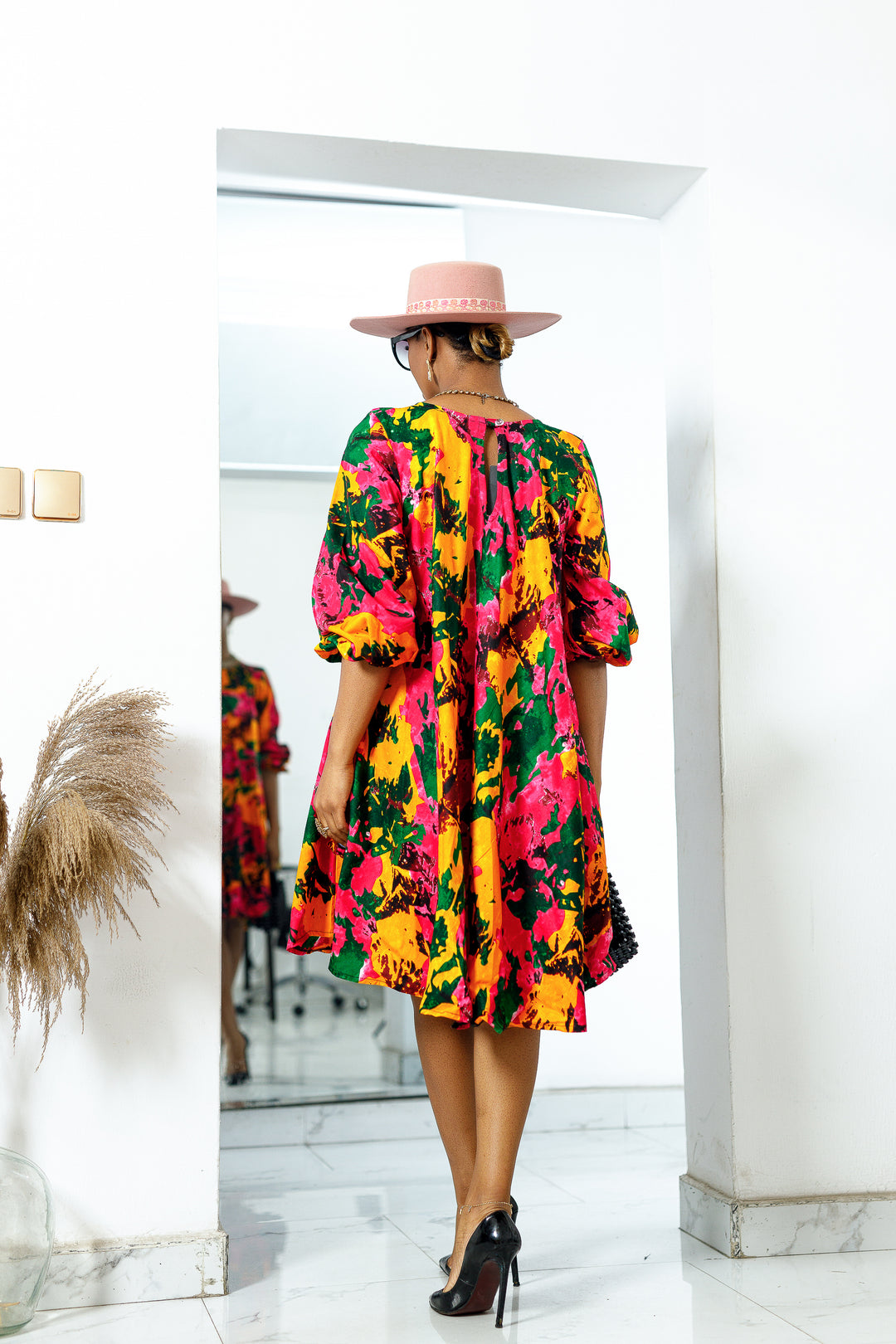 AMINA AFRICAN PRINT DRESS A-LINE DRESS
