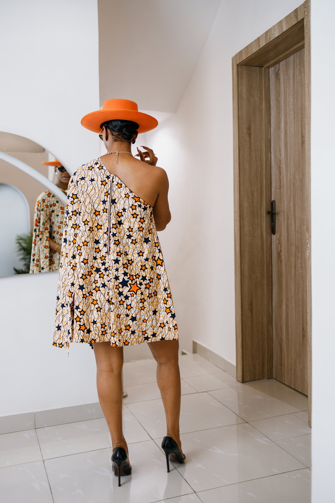 AYANNA AFRICAN PRINT MONO STRAP DRESS