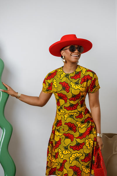 flare african print dresses Doyin Flare Dress. Ankara Wax Dress. African Print Dress 100% Cotton