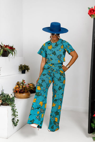 ADUN AFRICAN PRINT HIGH WAIST PANT
