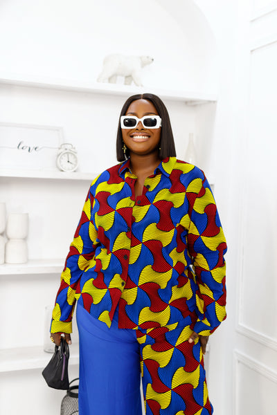 ABBA AFRICAN PRINT SHIRT SET