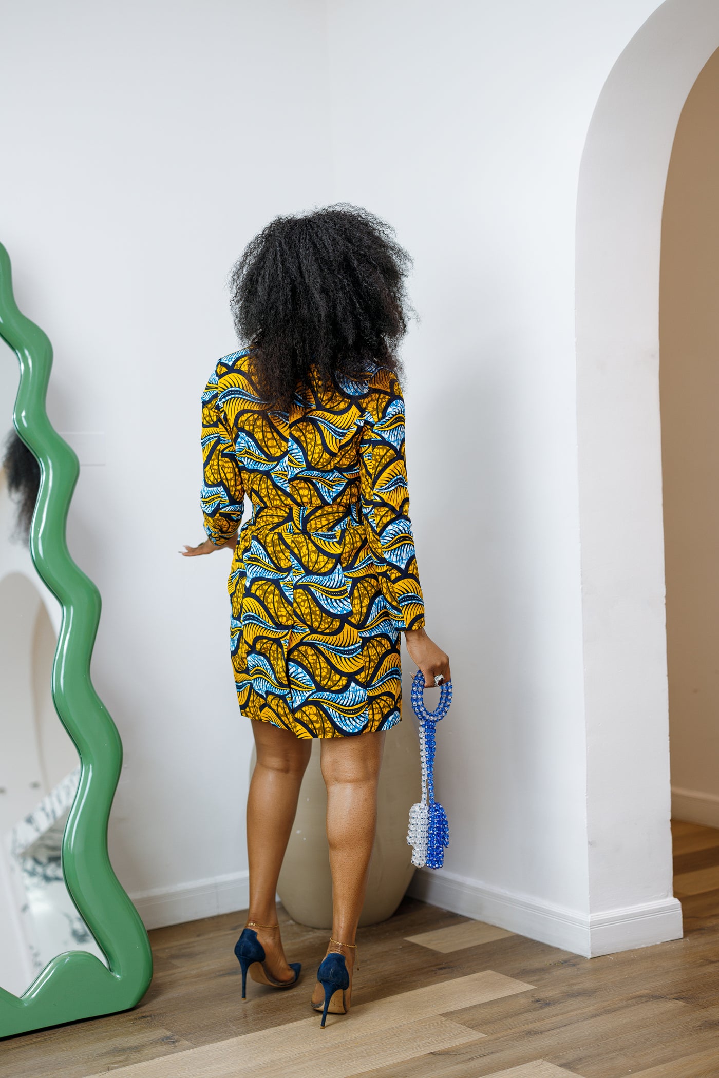 MOTUN AFRICAN PRINT BLAZER DRESS