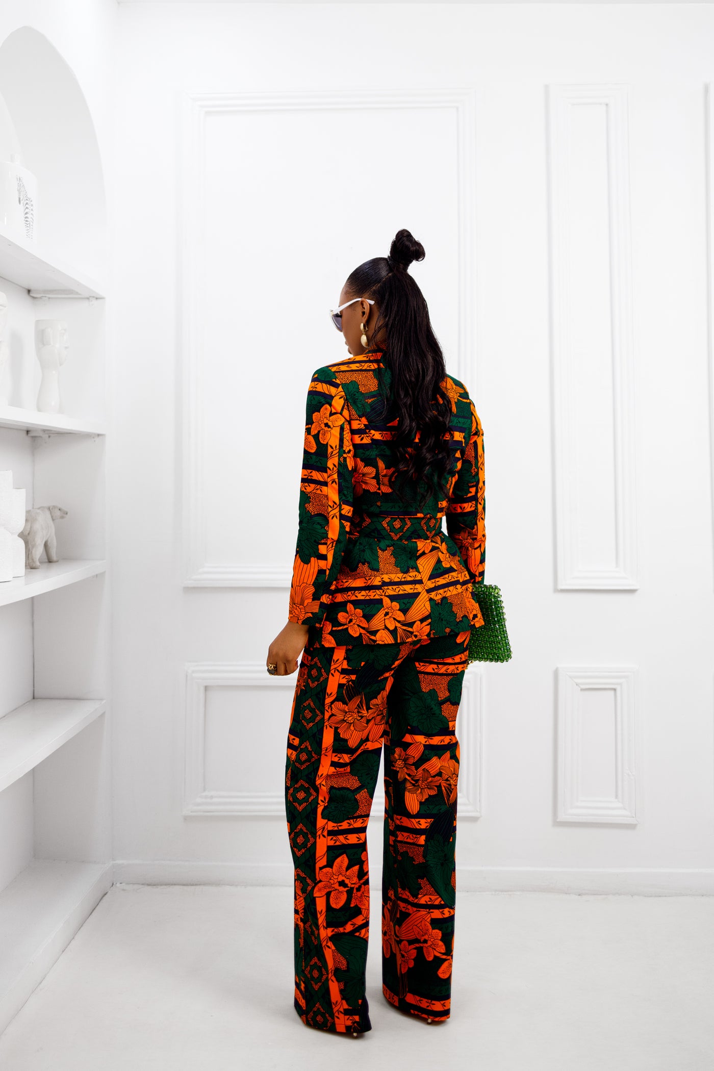 ZYLA AFRICAN PRINT SUIT SET [ORANGE] [PRE ORDER] Ships on or before MAY 9TH