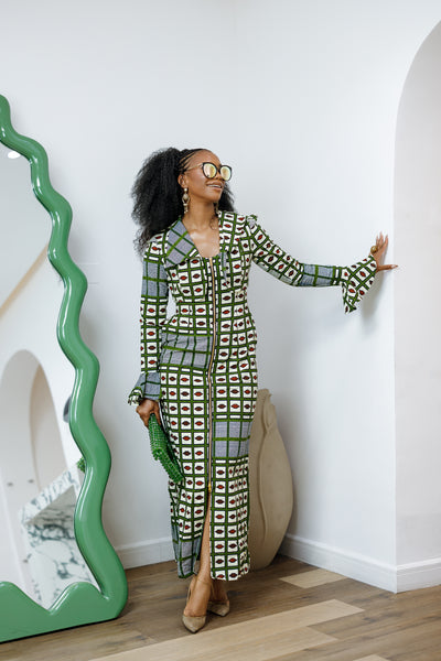 KAZI AFRICAN PRINT LONGLINE JACKET/DRESS