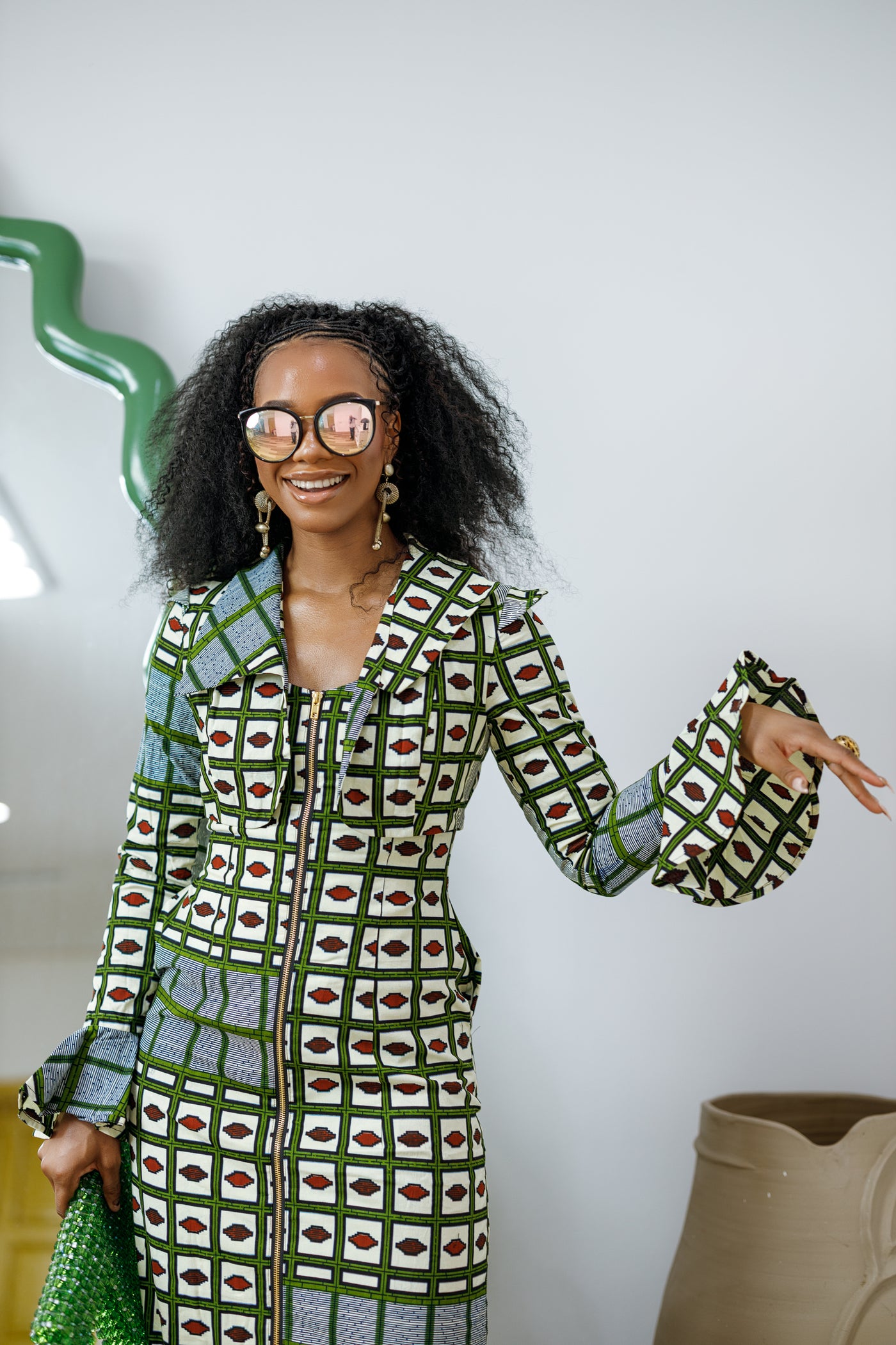 KAZI AFRICAN PRINT LONGLINE JACKET/DRESS
