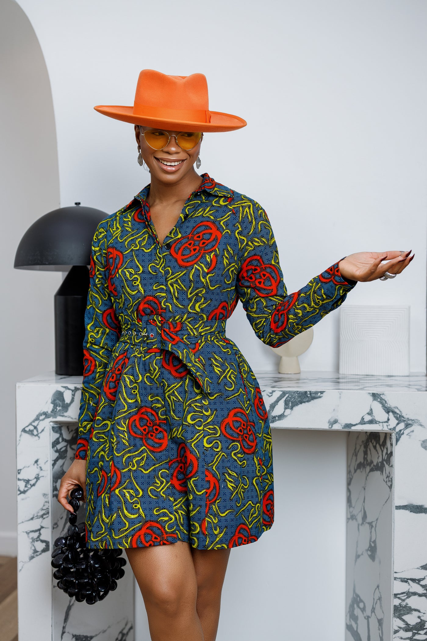 FAYO AFRICAN PRINT SHIRT DRESS