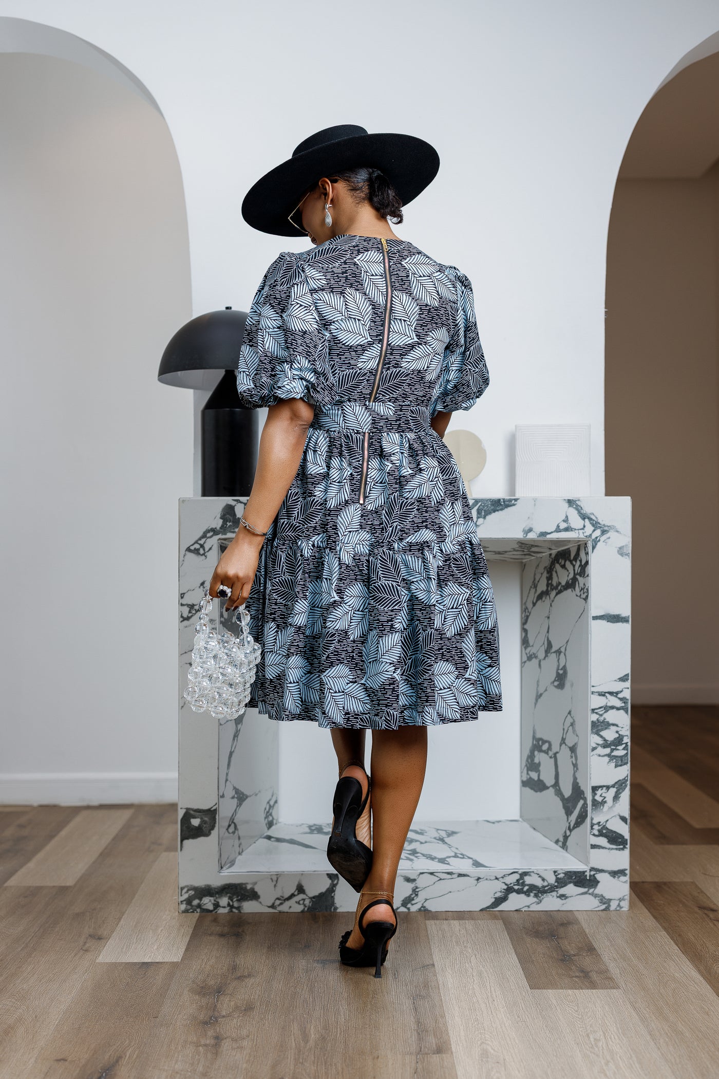 BUNMI AFRICAN PRINT MIDI DRESS
