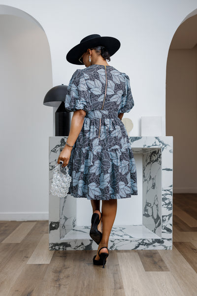 BUNMI AFRICAN PRINT MIDI DRESS
