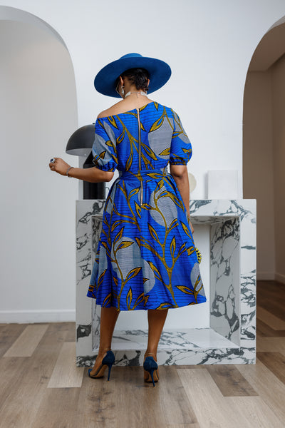 ROLU AFRICAN PRINT OFF SHOULDER DRESS