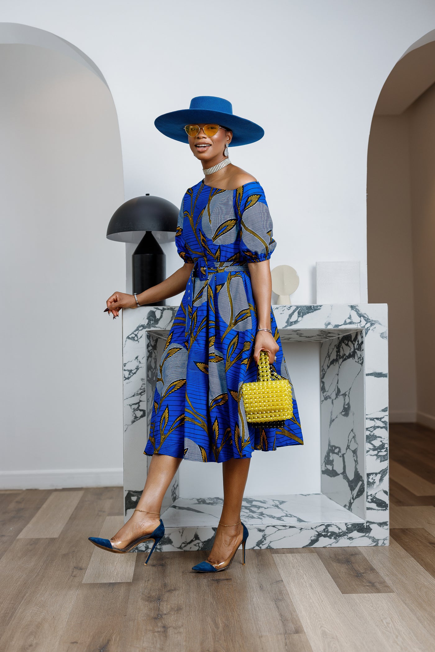 ROLU AFRICAN PRINT OFF SHOULDER DRESS
