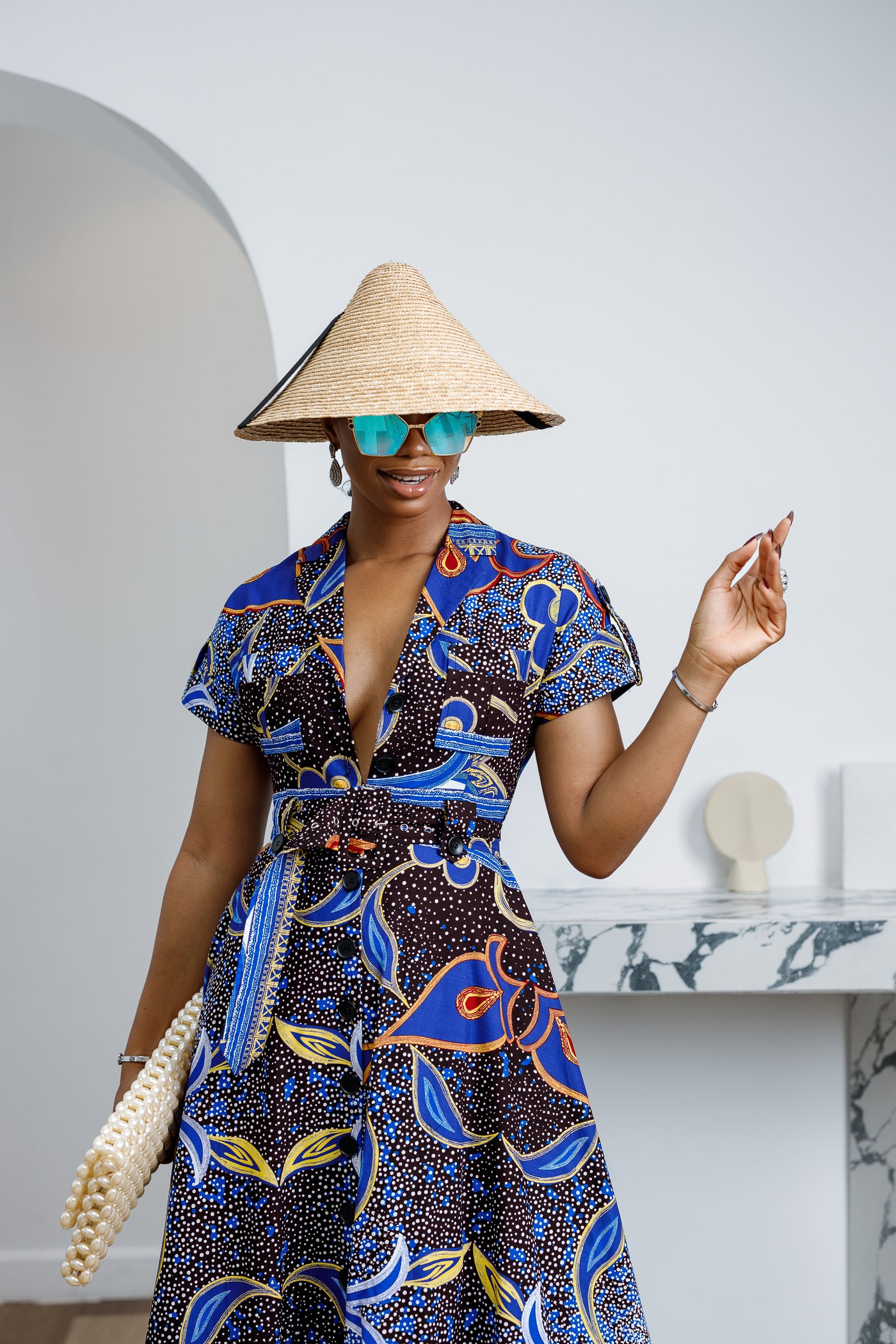 JULIET AFRICAN PRINT MIDI DRESS