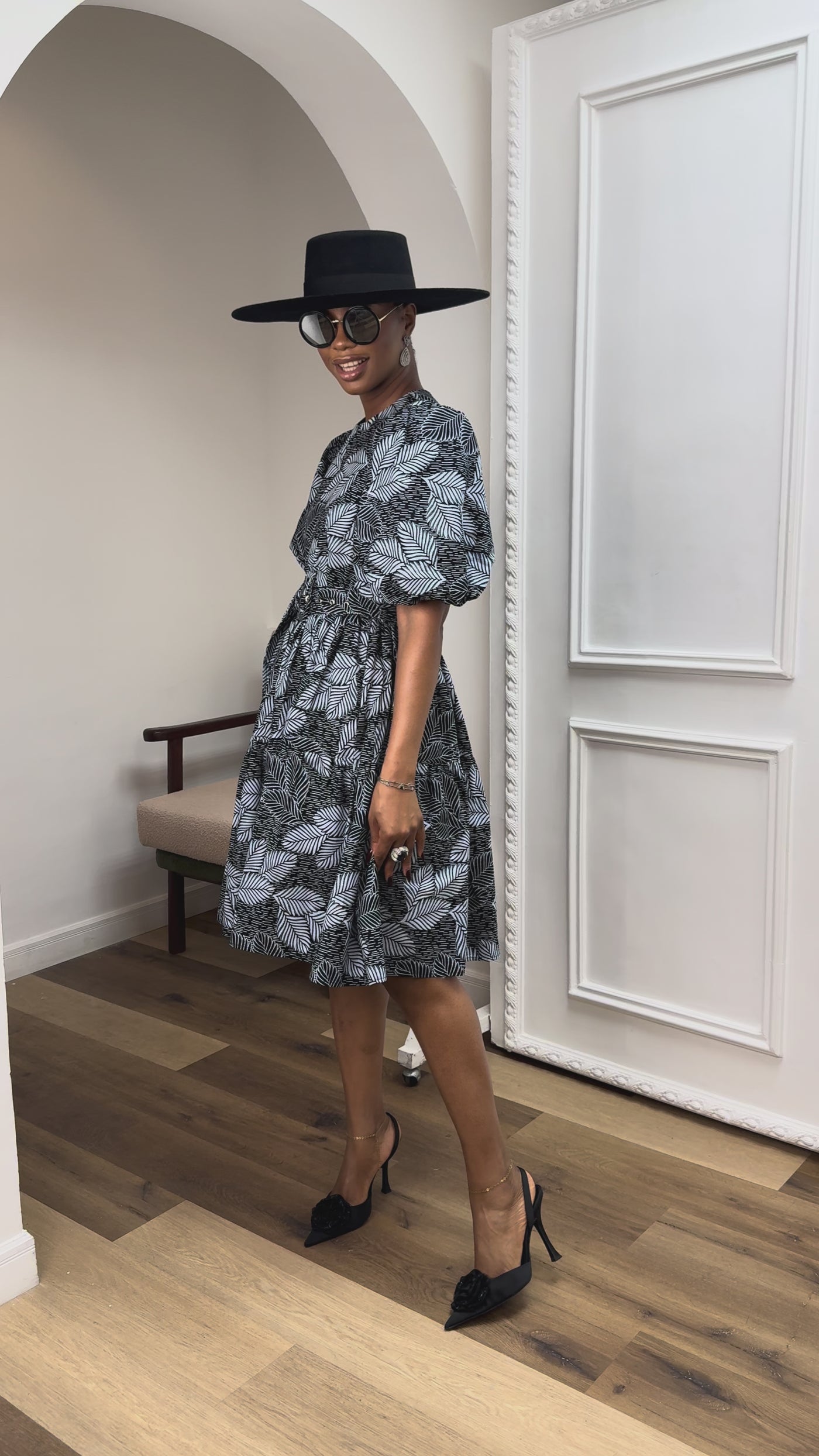 BUNMI AFRICAN PRINT MIDI DRESS
