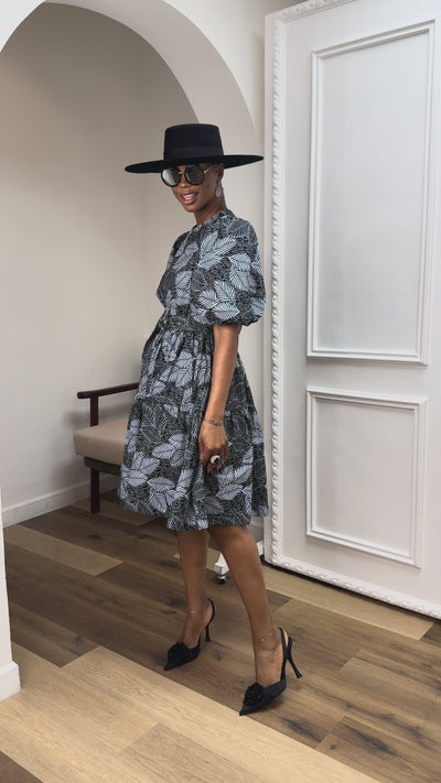 BUNMI AFRICAN PRINT MIDI DRESS