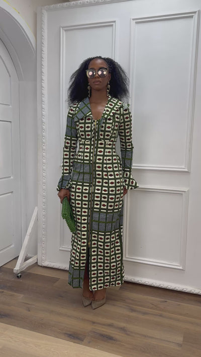 KAZI AFRICAN PRINT LONGLINE JACKET/DRESS