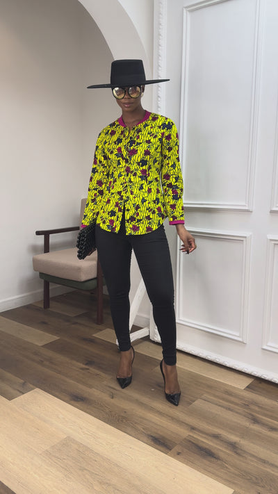 DAMINI AFRICAN PRINT POLO SHIRT