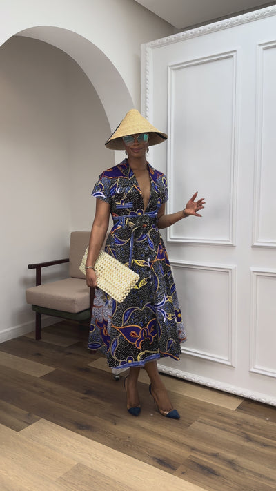 JULIET AFRICAN PRINT MIDI DRESS