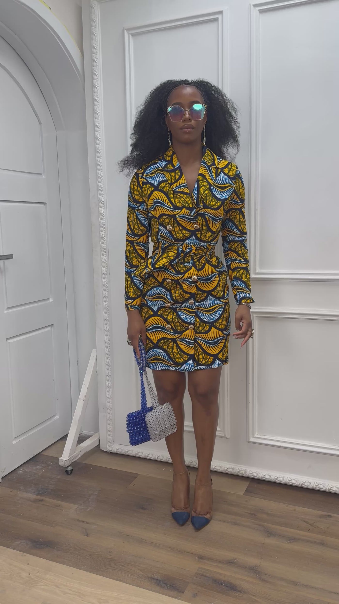 MOTUN AFRICAN PRINT BLAZER DRESS