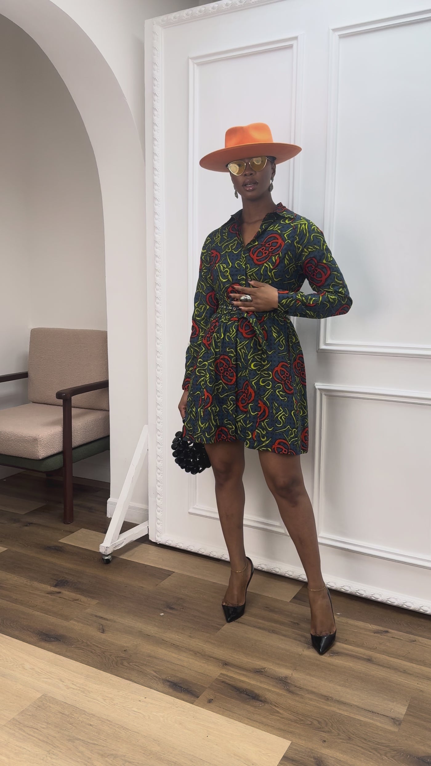FAYO AFRICAN PRINT SHIRT DRESS