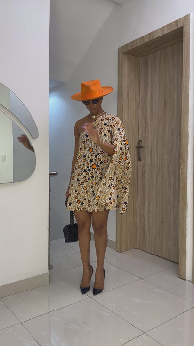 AYANNA AFRICAN PRINT MONO STRAP DRESS