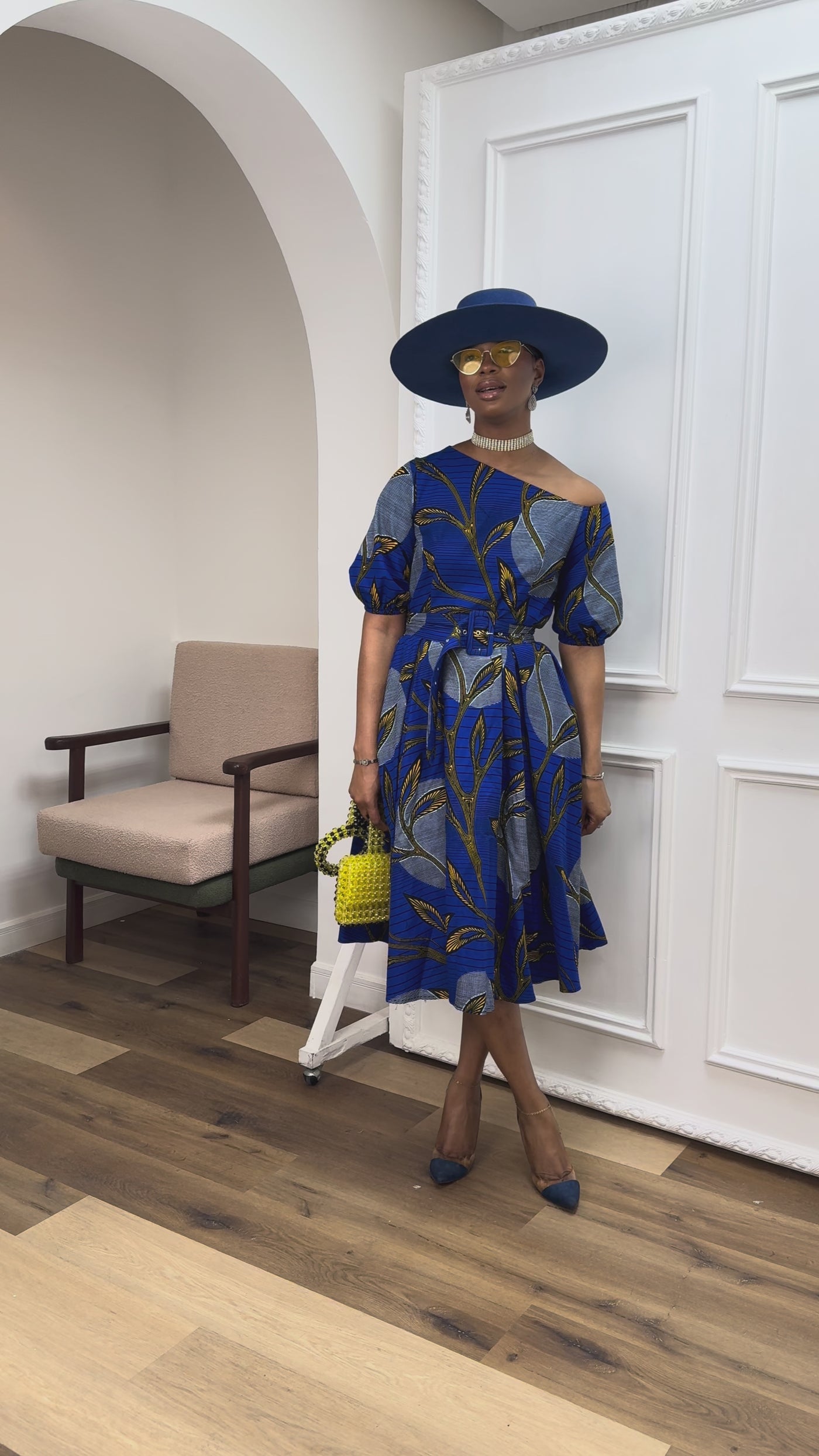 ROLU AFRICAN PRINT OFF SHOULDER DRESS