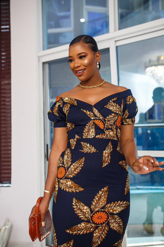 Off The Shoulder African Traditional Dresses African Print Fit And Flare Gown, Traditional Off-shoulder Dress Off The Shoulder African Traditional Dresses African Print Fit And Flare Gown, Traditional Off-shoulder Dress