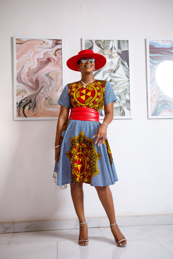 MARIAMA AFRICAN PRINT DRESS [MULTICOLOR]